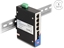 Picture of Delock Industrial Gigabit Ethernet Switch 4 Port RJ45 2 Port SFP for DIN rail