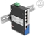 Изображение Delock Industrial Gigabit Ethernet Switch 5 Port RJ45 for DIN rail