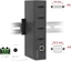 Picture of Delock Industry Hub 4 x USB 2.0 Type-A with 15 kV ESD protection and DIN rail mounting