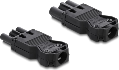 Picture of Delock Installation Connector 3-pole, screw terminal, black, 1 set
