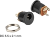 Picture of Delock Installation socket DC 2.1 x 5.5 mm soldering version