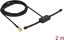Picture of Delock ISM 433 MHz Antenna SMA Plug 3 dBi omnidirectional fixed black adhesive mounting