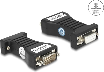 Picture of Delock Isolator RS-232 D-Sub 9 female to RS-232 D-Sub 9 male TXD, RXD, DTR, DSR, GND galvanic isolation 2.5 kV