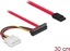 Picture of Delock Kabel SATA 6 Gb/s 7 Pin Buchse + Molex 4 Pin Strom Stecker > SATA 22 Pin Buchse oben gewinkelt 50 cm