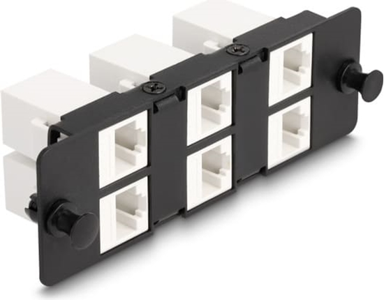 Picture of Delock Keystone Adapter Panel 6 port black
