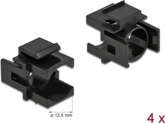 Picture of Delock Keystone cover black with 12.5 mm hole 4 pieces