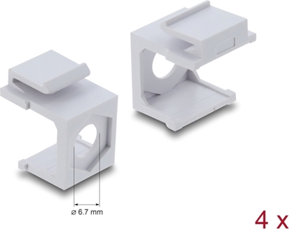 Picture of Delock Keystone cover white with 7 mm hole 4 pieces