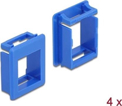 Picture of Delock Keystone Holder for cases 4 pieces blue