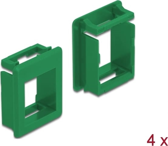 Picture of Delock Keystone Holder for cases 4 pieces green