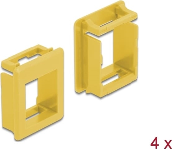 Picture of Delock Keystone Holder for cases 4 pieces yellow