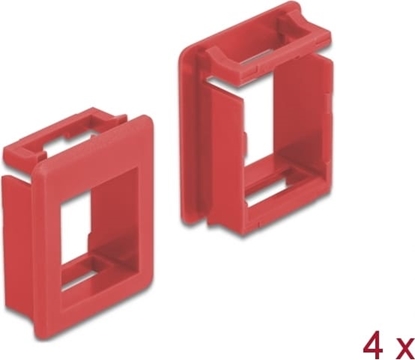 Picture of Delock Keystone Holder for cases 4 pieces red