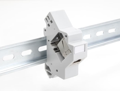 Picture of Delock Keystone Holder for DIN rail with grounding grey