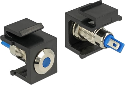 Picture of Delock Keystone LED blue 6 V flat, black