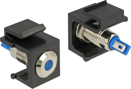 Picture of Delock Keystone LED blue 6 V flat, black