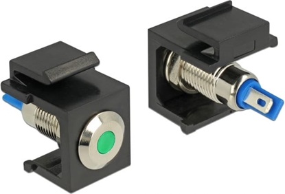 Picture of Delock Keystone LED green 6 V flat, black