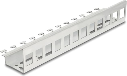 Picture of Delock Keystone Metal Holder 12 port for DIN rail and wall mounting