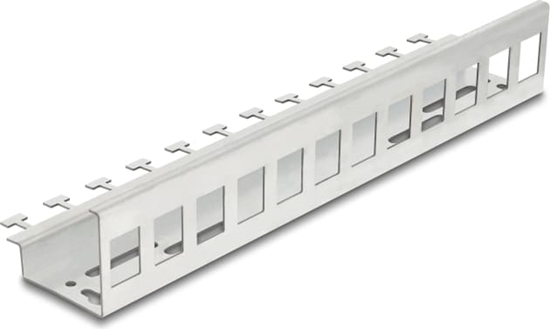 Picture of Delock Keystone Metal Holder 12 port for DIN rail and wall mounting