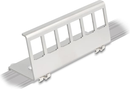 Picture of Delock Keystone Metal Mounting 6 Port for DIN rail