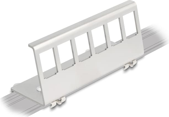 Picture of Delock Keystone Metal Mounting 6 Port for DIN rail