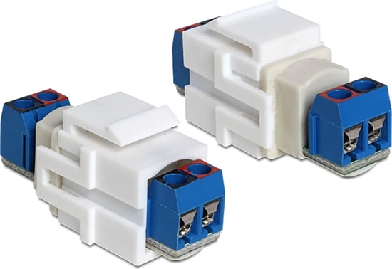 Picture of Delock Keystone Module 2 pin terminalblock > terminalblock white