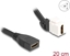 Picture of Delock Keystone Module Cable HDMI female to female 45° angled 8K 60 Hz 20 cm black
