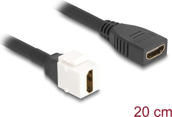 Picture of Delock Keystone Module Cable HDMI female to female 8K 60 Hz 20 cm black