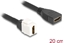 Attēls no Delock Keystone Module Cable HDMI female to female 8K 60 Hz 20 cm black
