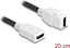 Attēls no Delock Keystone Module Cable HDMI female to female 8K 60 Hz 20 cm white