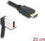 Attēls no Delock Keystone Module Cable HDMI male to female 90° angled 8K 60 Hz 20 cm black