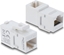 Picture of Delock Keystone Module Coupler RJ45 jack to jack Cat.6A 90° angled plastic UTP white