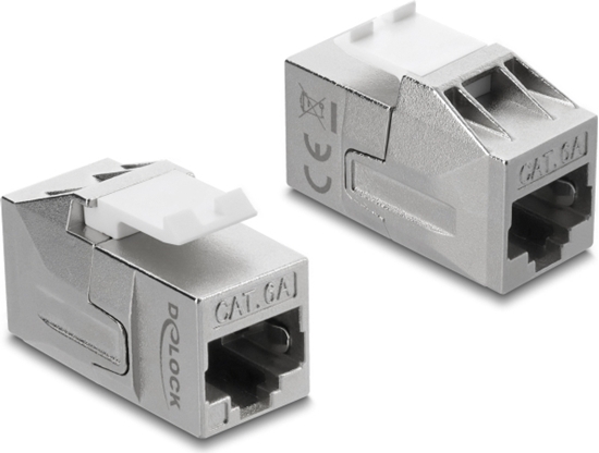 Picture of Delock Keystone Module coupler RJ45 jack to RJ45 jack Cat.6A shielded