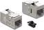 Изображение Delock Keystone Module coupler RJ45 jack to RJ45 jack Cat.6A with metal latch and clip shielded