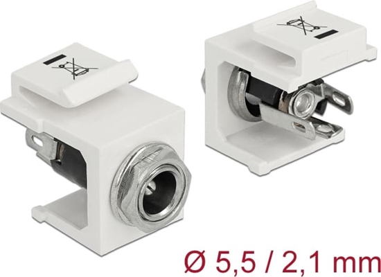 Picture of Delock Keystone Module DC 5.5 x 2.1 mm female white