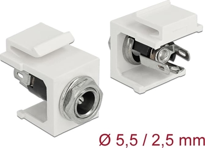 Picture of Delock Keystone Module DC 5.5 x 2.5 mm female white