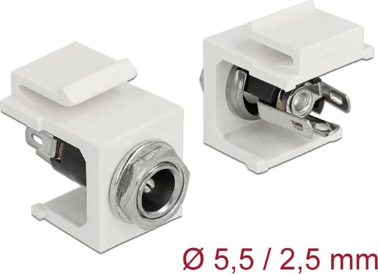 Picture of Delock Keystone Module DC 5.5 x 2.5 mm female white