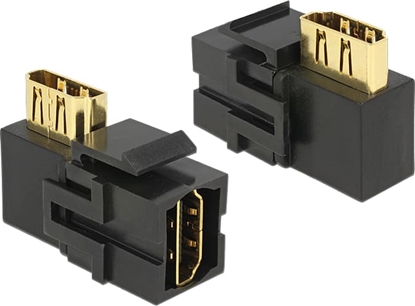 Picture of Delock Keystone Module HDMI female > HDMI female 90° angled black