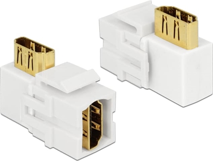 Picture of Delock Keystone Module HDMI female > HDMI female 90° angled white