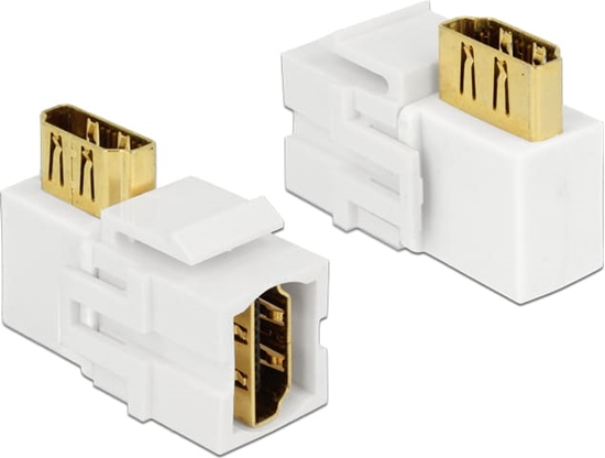 Picture of Delock Keystone Module HDMI female > HDMI female 90° angled white