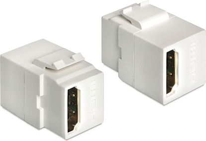 Picture of Delock Keystone Module HDMI female > HDMI female white