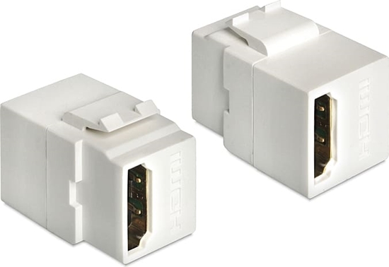Picture of Delock Keystone Module HDMI female > HDMI female white