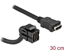 Picture of Delock Keystone Module HDMI female 110° > HDMI female with cable black