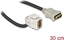 Picture of Delock Keystone Module HDMI female 110° > HDMI female with cable white