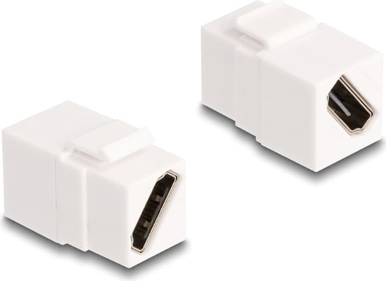 Picture of Delock Keystone Module HDMI female to female diagonal 8K 60 Hz white