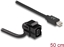 Picture of Delock Keystone Module mini DisplayPort female 110° > mini DisplayPort male with cable black
