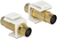 Picture of Delock Keystone module Mini-DIN 4 pin female > female gold plated white