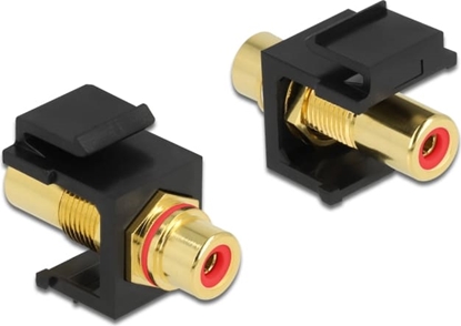 Picture of Delock Keystone Module RCA female > RCA female gold plated red / black