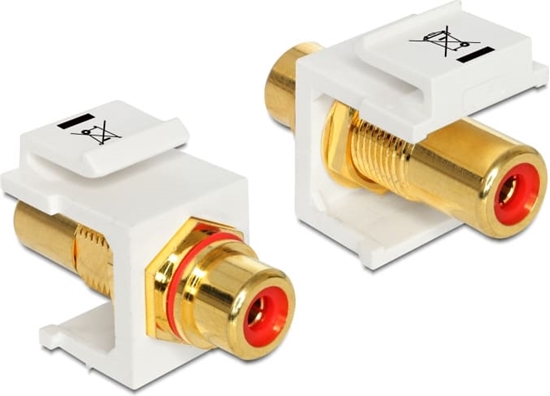 Picture of Delock Keystone Module RCA female > RCA female gold plated red / white