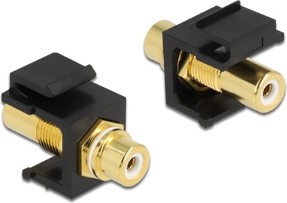 Picture of Delock Keystone Module RCA female > RCA female gold plated white / black