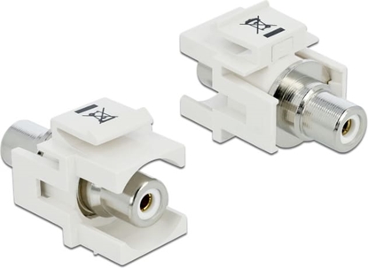 Picture of Delock Keystone Module RCA female > RCA female white / white