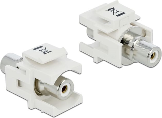 Picture of Delock Keystone Module RCA female > RCA female white / white